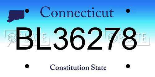 BL36278 Connecticut License Plate