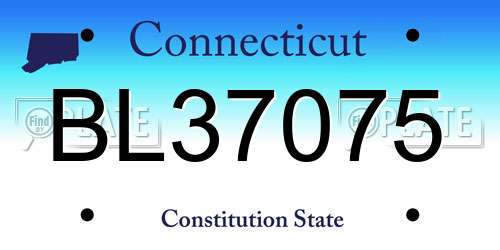 BL37075 Connecticut License Plate