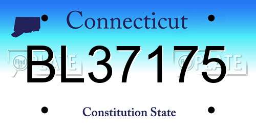 BL37175 Connecticut License Plate