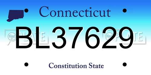 BL37629 Connecticut License Plate