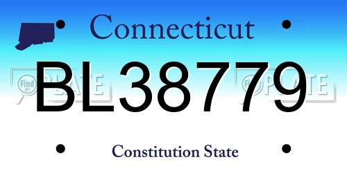 BL38779 Connecticut License Plate
