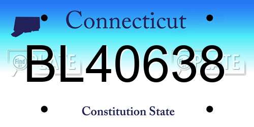 BL40638 Connecticut License Plate