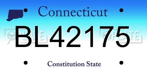 BL42175 Connecticut License Plate