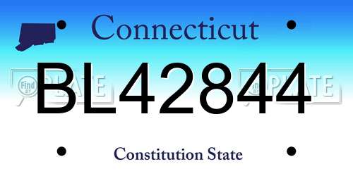 BL42844 Connecticut License Plate