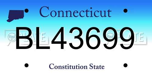 BL43699 Connecticut License Plate