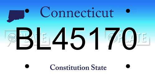 BL45170 Connecticut License Plate