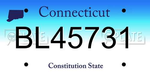 BL45731 Connecticut License Plate