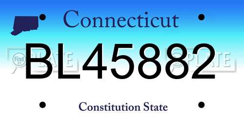 BL45882 Connecticut License Plate