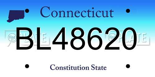 BL48620 Connecticut License Plate