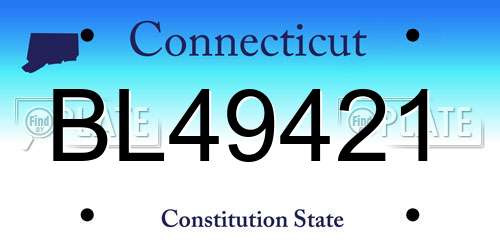 BL49421 Connecticut License Plate