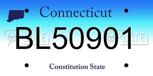 BL50901 Connecticut License Plate