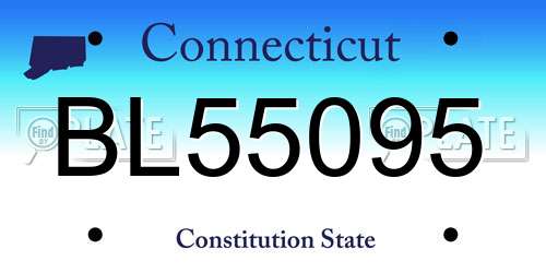 BL55095 Connecticut License Plate
