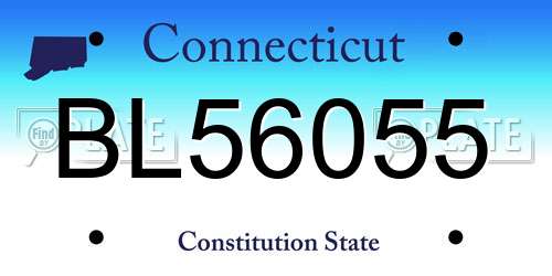 BL56055 Connecticut License Plate