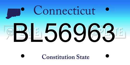 BL56963 Connecticut License Plate
