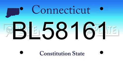 BL58161 Connecticut License Plate