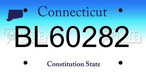 BL60282 Connecticut License Plate