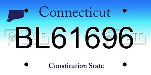 BL61696 Connecticut License Plate