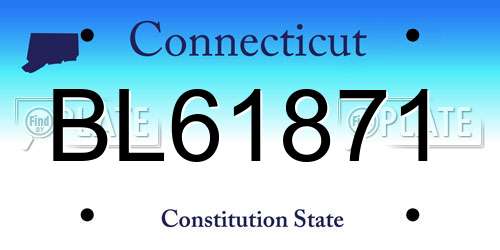 BL61871 Connecticut License Plate