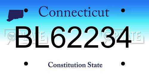 BL62234 Connecticut License Plate