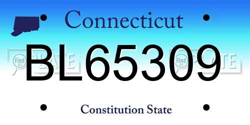 BL65309 Connecticut License Plate