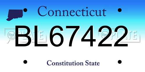 BL67422 Connecticut License Plate