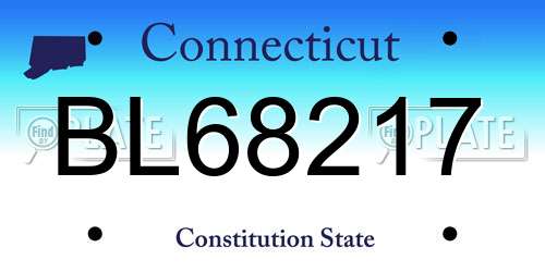 BL68217 Connecticut License Plate