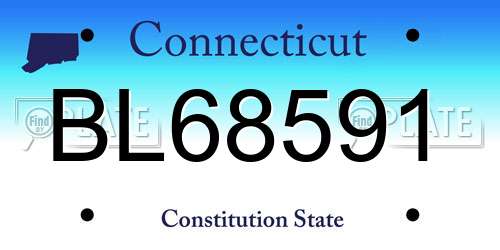 BL68591 Connecticut License Plate
