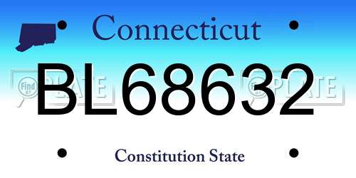 BL68632 Connecticut License Plate
