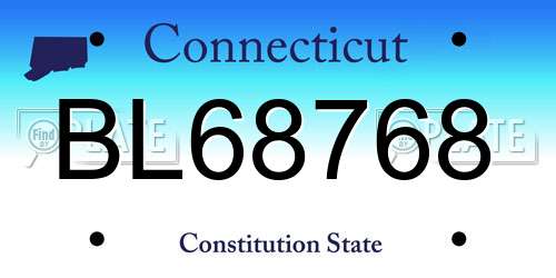 BL68768 Connecticut License Plate