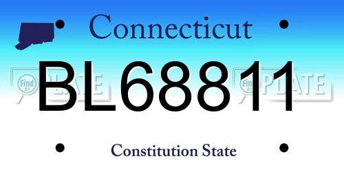 BL68811 Connecticut License Plate