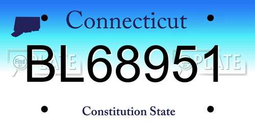 BL68951 Connecticut License Plate