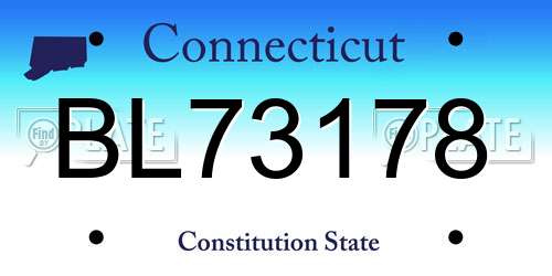 BL73178 Connecticut License Plate