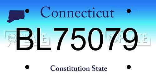 BL75079 Connecticut License Plate