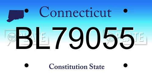 BL79055 Connecticut License Plate