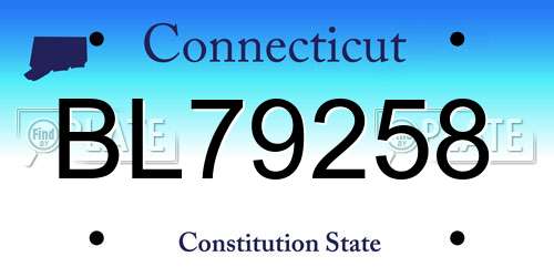 BL79258 Connecticut License Plate