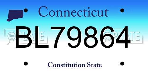 BL79864 Connecticut License Plate