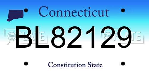 BL82129 Connecticut License Plate
