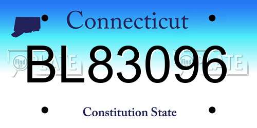 BL83096 Connecticut License Plate