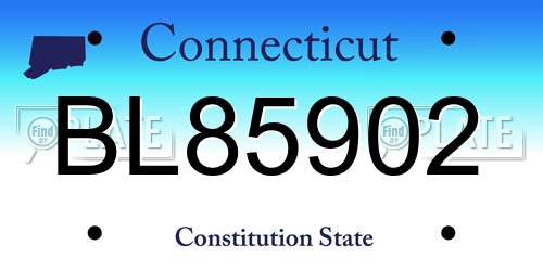 BL85902 Connecticut License Plate