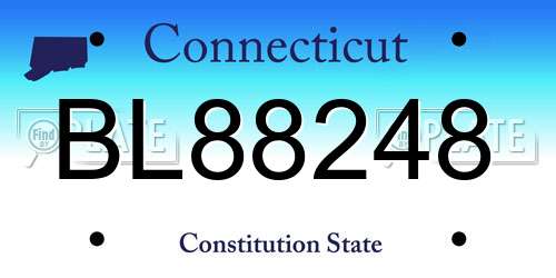 BL88248 Connecticut License Plate
