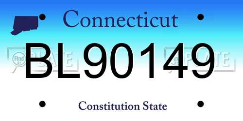 BL90149 Connecticut License Plate