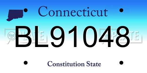 BL91048 Connecticut License Plate