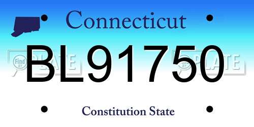 BL91750 Connecticut License Plate