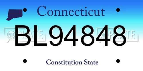 BL94848 Connecticut License Plate