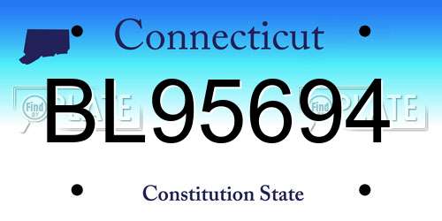 BL95694 Connecticut License Plate