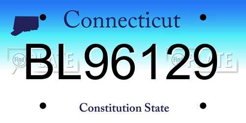 BL96129 Connecticut License Plate