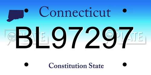BL97297 Connecticut License Plate