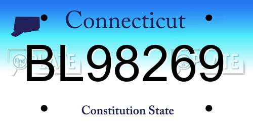 BL98269 Connecticut License Plate
