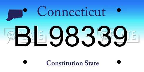 BL98339 Connecticut License Plate