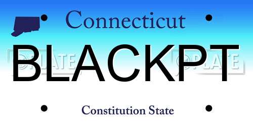 BLACKPT Connecticut License Plate